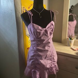 Sugar Thrillz Lavender Sheer Cami Dress
